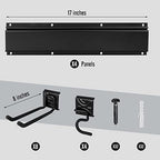 SMARTOLOGY Modular Heavy-Duty Steel Garage Tool Storage Rack - 150 lbs Weight Capacity Weather-resistant Powder-Coated Wall Mount Organizer for Shovels, Rakes, Ladders & Landscaping Equipment - Image 3