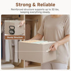 StorageWorks Closet Storage Bins, Light Brown, Large, 3-Pack - Image 4