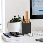 NIUBEE Black Acrylic Pen Holder 4 Pack, Desktop Pencil Cup Stationery Organizer for Office Desk Accessory - Image 4