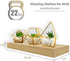 Sorbus 16 Inch Floating Shelves for Wall (5 Pack, Maple Wood) - Image 3