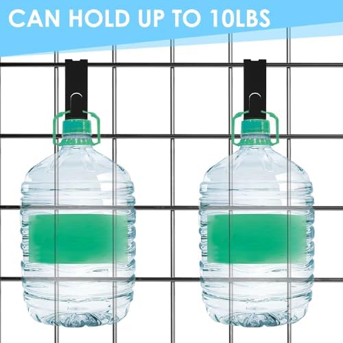 50 Pcs Gridwall Utility Notch Hook Gridwall Picture Hanger Commercial Black Grid Wall Panel Pegs for Panel Pegboard Grid Shelf Hanging Display - Image 3