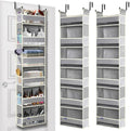2 Pack Over The Door Hanging Organizer 6-Shelves and 12 Side Pockets, Over The Door Storage for Bathroom and Bedroom, Back of Door Organizers for Baby Products and Kid's Toys(13"x5"x54" Grey) by ROOMTALK