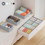 DIMJ Drawer Organizer Clothes Storage - 18 Pack Baby Dresser Organizer for Nursery, Foldable Closet Drawer Organizer Bins for Bedroom Organization, Fabric Storage Dividers for Socks, Underwears, Bras - Image 2