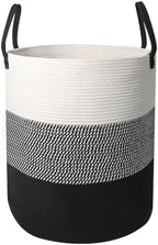 105L Extra Large Laundry Basket,Clothes Hamper with Handles-Black by HZFTJOY
