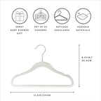 3 Sprouts Velvet Baby Hangers, Non Slip Slim, Green, 30 Pack - Image 2