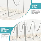 Expandable Pan Organizers Inside Cabinet with 12 Dividers White - Image 5