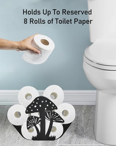 Mushroom Toilet Paper Holder Stand, Decorative Toilet Paper Storage - Image 2