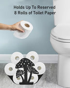 Mushroom Toilet Paper Holder Stand, Decorative Toilet Paper Storage - Image 2