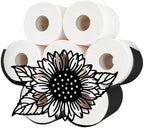Sunflower Toilet Paper Holder Wall Mount/Stand for Extra 8 Rolls by WHIMSTITCH
