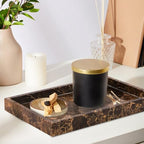 Marble Bathroom Vanity Tray, Dark Brown, 12"x 8" x1.2" - Image 7