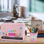 Pencil Dispenser Kit for Classroom Stainless Steel Straw Dispenser for Pencils Metal Pen Holder Letter Sticker Bulk Teachers Classroom Supplies Storage - Image 6