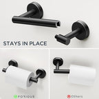 FORIOUS Bathroom Accessories, 4-Piece Bathroom Hardware Set - 24" Towel Bar - Image 6