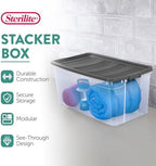 Sterilite Modular Stacker Box with Latching Lid, 200 Quart, 3-Pack - Image 3