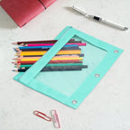 YoeeJob Pencil Pouch for 3 Ring Binder, Zipper Binder Pencil Pouches Bulk, Pencil Case with Clear Window for College, Office, Pale Lake Orchid, 24 Packs - Image 2