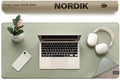 Nordik Felt and Leather Desk Mat - Dual Layer Willow Haze Sage 35 x 17 in by NordikByDesign