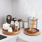 [2 Pack]12" Wood Lazy Susan Organizer for Cabinet,Lazy Susan for Countertop - Image 4