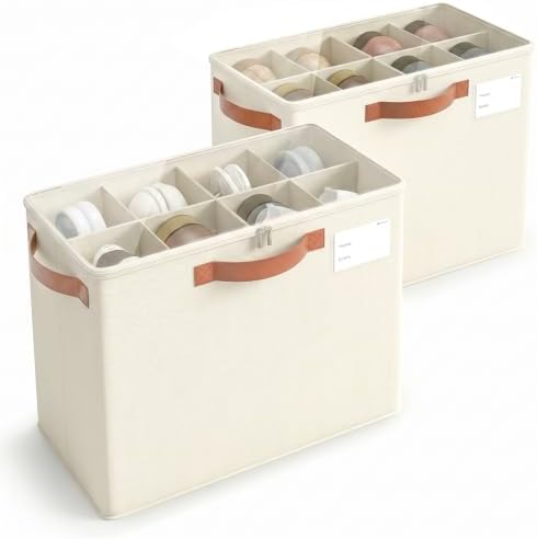 Varhomax Shoe Organizer Box for Closet, Small Foldable Shoe Storage Bin by Varhomax