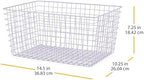 Whitmor 4 Pack Lavender Wire Storage Baskets for Organizing Office, Metal Storage for Pantry, Kitchen Bins & Freezer - Image 2