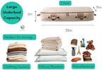Chaos Cleared Canvas Storage Bags Designer Organizer for Underbed 2 Pack – Seasonal Storage for Sweaters, Blankets, Linens & Garments – Foldable Design with Zip & Window, Moth-Proof Space Saver - Image 2