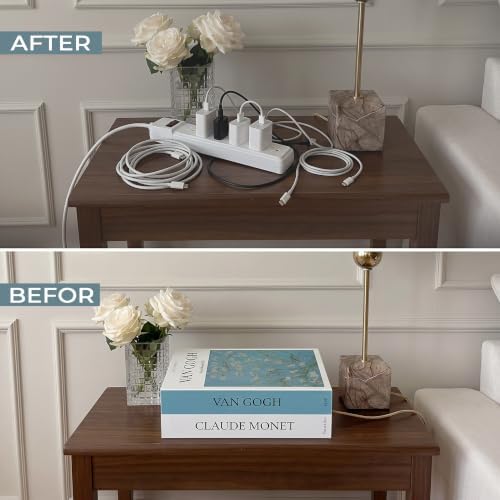Decorative Cable Management Box, Faux Book Cord Organizer Cover with Dual Doors - Image 4