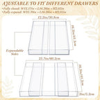 Teenyyou 1 Pcs Expandable Drawer Organizer, 12 x 16 Inches, 3-5 Slots - Image 2