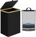 IEGrow Laundry Hamper with Lid,85L Laundry Basket with Mesh Bags,Black by iEGrow