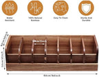 Wood Belt Organizer for Closet, 7 Grids Belt Rack, Brown - Image 2