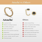 Attaché Purse Hook for Table - Portable Bag Hanger, Strong Durable Handbag Holder - 35lb Capacity Desk Hanger, Premium Bag Clip with Gift Box, Anti-Slip Car Tote Accessory - Aria Antique Gold - Image 3