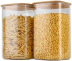 D2scrma 149oz/4.6Qt/4400ml Square Glass Storage Containers with Lids 2-Pack by Delicatedtoservicecustomer