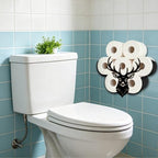 Deer Toilet Paper Holder Wall Mount/Stand for Extra 8 Rolls - Image 6