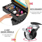 Goovilla 4 Tier Rolling Utility Cart Organizer with Removable Drawer, Black - Image 2