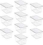 Sorbus Clear Storage Bins with Lids for Kitchen (Large, 10 Pack) - Image 7