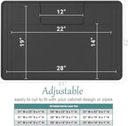 The Original Under Sink Mat - Silicone Waterproof mat, Trimmable, Easy to Clean, Kitchen cabinet liner, Under sink protector mats, Drip Tray with Lip (Dark Gray, 31" x 22") - Image 2