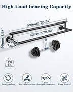 Alise Double Towel Bar Black,24" Towel Racks for Bathroom Wall Mounted - Image 3