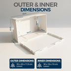 Cable Management Box ABS 12.6x7.9x4.5in, White, Mounting Kit Included - Image 2