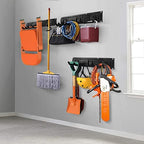 Garden Tool Storage Rack, Outdoor Power Tools Hangers for Garage Wall Organization with 6 assorted Multi-Purpose Hooks, Organizer Holders for Landscaping Equipment, Folding Chairs, Ladders etc. - Image 7