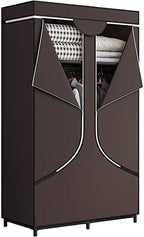 SORCEDAS Wardrobe Closet with Hanging Rods and Shelves for Clothes Storage by SpecialYourHome