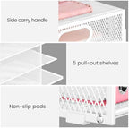 Lavatino 8-Tier Letter Tray Desk Paper Organizer, Mesh File Tray Organizer for Desk, Office Supplies & Home Organization, Fits A4 Paper, Mail, Magazines and Office Accessories (White with Handle) - Image 2