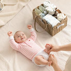 HBlife Large Baby Diaper Caddy, Paper Rope Scalloped Storage Baskets Nursery Bin with Removable Divider, Portable Car Organizer for Diapers, Baby Shower Gifts, Newborn Essentials Must Haves, Brown - Image 6