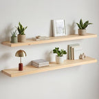 Homeforia 60 Inch Floating Shelves, High-End Solid Pine Wood, Set of 3 by Homeforia