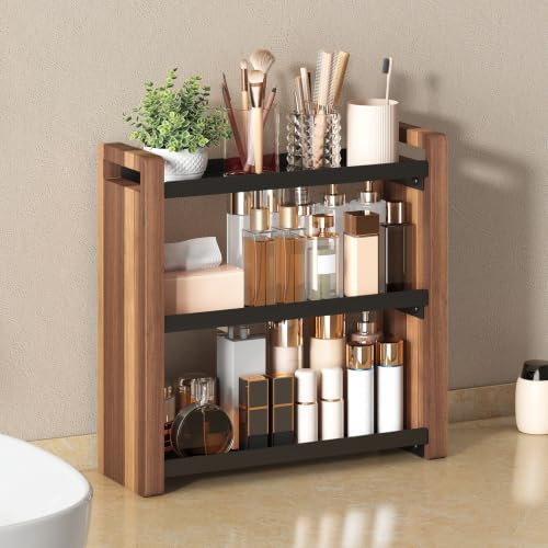 3 Tiers Bathroom Countertop Organizer, Bathroom Shelf, Makeup Organizer | Kitchen Countertop Organizer, Vanity Shelf, Bathroom Sink Organizer, Bathroom Organizers and Storage, Acacia - Image 2