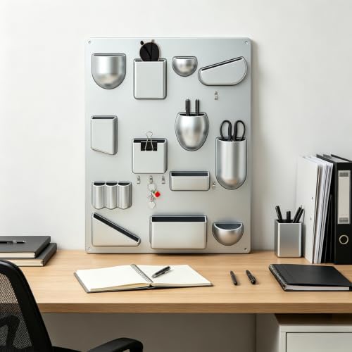 Creative Wall Storage Rack ABS Multi-Grid Storage (Sliver) - Image 7