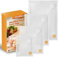 80 Pcs Vacuum Sealer Bags for Food, Reusable BPA-Free Food Storage Bags for Freezer Sous Vide Microwave Heating, Air Valve Zipper Bags (20S+20 M+20 L+20 XL) by Unknown