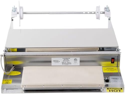 Winholt WHSS-1 Film Wrapping Dispenser, Counter Type, Aluminum & Stainless Steel, Teflon Hot Plate, ETL Listed, Holds 18"x8" Rolls, 3" Core Adapter, 115V, 750W, Ensures Fresh Food Protection by WINHOLT