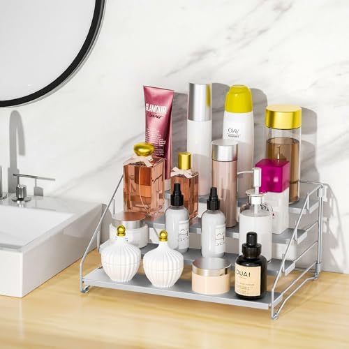 BOIVSHI Spice Organizer for Cabinet, Depth Adjustable Spicy Shelf, Gray - Image 7