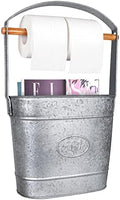 Autumn Alley Farmhouse Toilet Paper Holder - Free Standing With Reserve Storage for Mega Rolls, Magazines - Bathroom Accessories, Galvanized Decor by AutumnAlley
