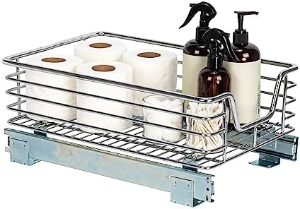 Household Essentials Chrome-Plated Steel Under-Cabinet Pull-Out Organizer by HouseholdEssentials
