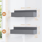 Mystozer Magnetic Spice Rack for Refrigerator Grey, 4 Pack - Image 2
