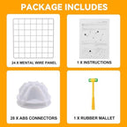 HUBSON Wire Cube Storage Organizer, Book/Toy/Craft/Potted Plants and petCloset Organizers and Storage Shelves, 6-Cube Freely Combinable Metal Grids Storage Shelf, White Iron - Image 5
