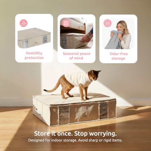 Compactor Large Vacuum Storage Bag & Semi-Rigid Box, Closet Organizer, 145L - Image 4